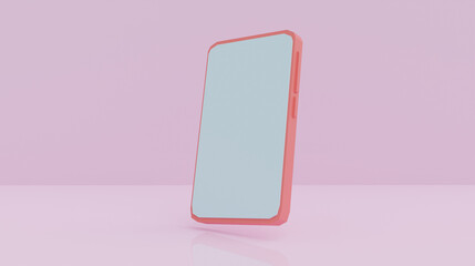 phone and credit card and pink background