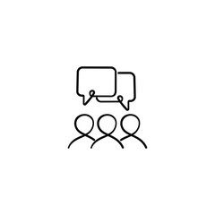 Discussion Line Style Icon Design