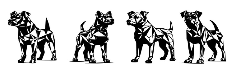 Fototapeta na wymiar illustration of a silhouette of a dog
