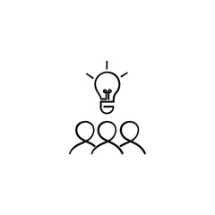 Group Idea Line Style Icon Design