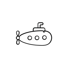 Obraz premium Submarine Line Style Icon Design