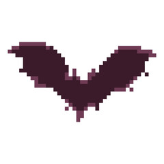 Fototapeta premium Scary Bat Halloween Pixel Art
