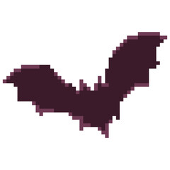 Scary Bat Halloween Pixel Art