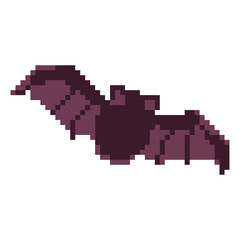 Obraz premium Scary Bat Halloween Pixel Art