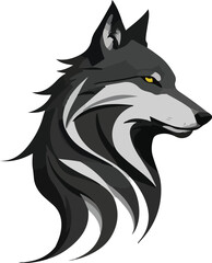 Wolf vector business icon logo clipart cartoon character illustration. Vector Business Wolf Icon