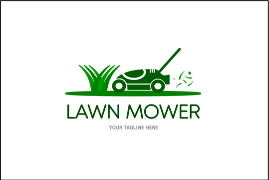 Lawn Mower Logo vector design