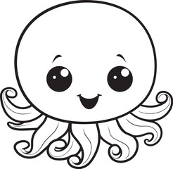 Obraz premium jellyfish coloring pages