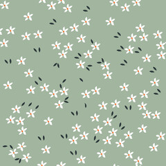 seamless small vector flower design pattern on  background