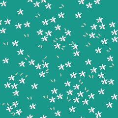 seamless small vector flower design pattern on background