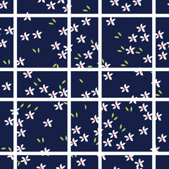 seamless small vector flower design pattern on  background