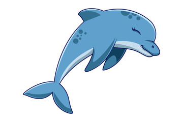 Fototapeta premium Cute Dolphin Character Design Illustration