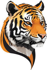 Tiger vector business icon logo clipart cartoon character illustration. The Fearless Business Symbol