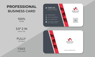 Fototapeta na wymiar modern business card design . double sided business card design template