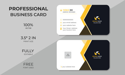 Modern clean corporate business card design