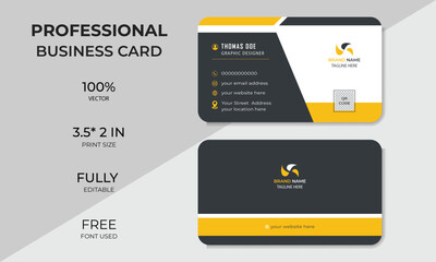 Geometric clean minimal business card design - visiting card design