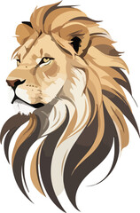 Lion vector business icon logo clipart cartoon character illustration. Regal Lion Mascot for Success