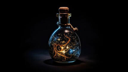 Realistic Magical Liquid Death in Vintage Bottle