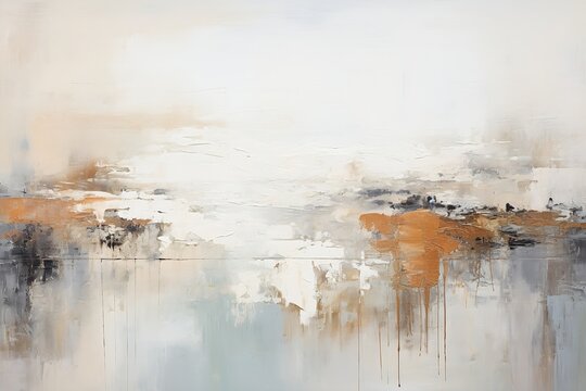 abstract white brown landscape few dots sea sadness turner silver hour long intertwined dissolving afar ballard terrain