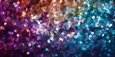 Foto op Plexiglas abstract colourful glitter sequins sparkle background © sam