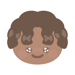 シンプルなウェーブスタイルの男の子ふつう⭐︎PNG