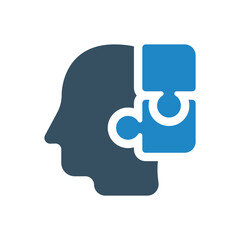 puzzle, solution icon vector illustration