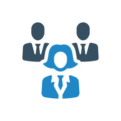 leader, team icon vector illustration