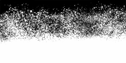 Abstract black and white powder splatted snow background, Freeze motion of color powder exploding/throwing color powder, color glitter texture on white background	