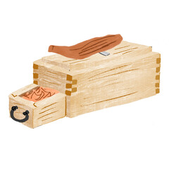 木製の削り器で削ったかつお節