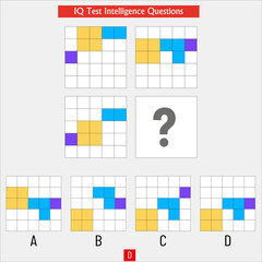 IQ Test Intelligence Challenges, Matrix symmetry questions