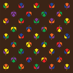 seamless pattern with flower design 