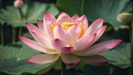 Beautiful lily and lotus flower fully focused