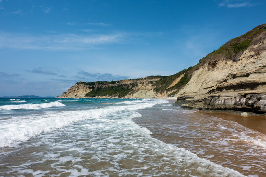 The beautiful Arillas beach in Corfu island, Greece
