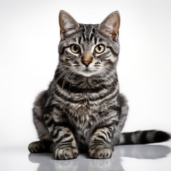 Obraz premium European Shorthairon a completely white background ph 56ba4e, wallpaper pictures, Background HD