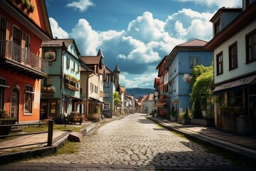 Image of Gratkorn, Austrian city in Steiermark. Generative AI - obrazy, fototapety, plakaty
