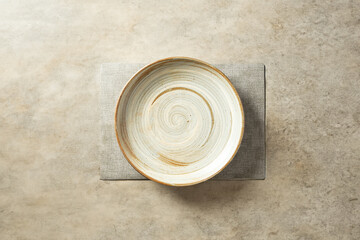 empty plate on table mat