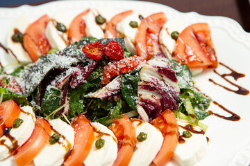 salad with tomato and vegetables