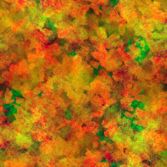 Abstract blur painted layered seamless pattern in yellow orange green autumn natural shades