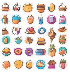 food icon pack -colorful -circle