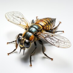 Obraz premium Full view Scorpionflyon a completely white background , wallpaper pictures, Background HD