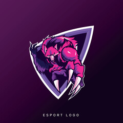 Beast wolf esport gaming mascot logo © FaizHelmy