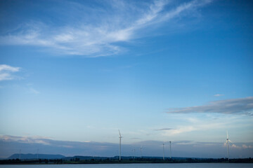 Fototapeta premium clouds over the river