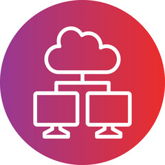 Vector Design Cloud Computing Icon Style