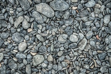 Closeup of a rocky beach in Homer, Alaska