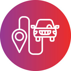 Vector Design Driving Route Icon Style