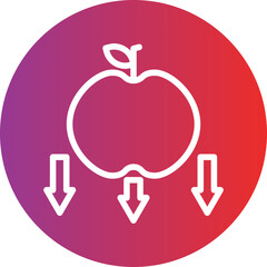 Vector Design Falling Apple Icon Style