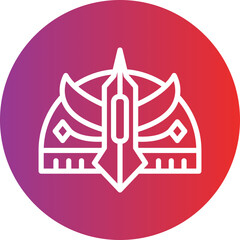Vector Design Viking Helmet Icon Style