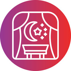 Vector Design Moon Viewing Ceremony Icon Style