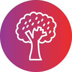 Vector Design Deciduous Tree Icon Style