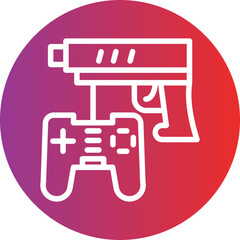 Vector Design Game Gun Icon Style
