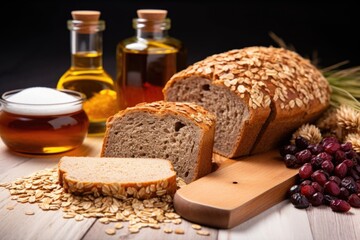 whole grain food near white bread slices